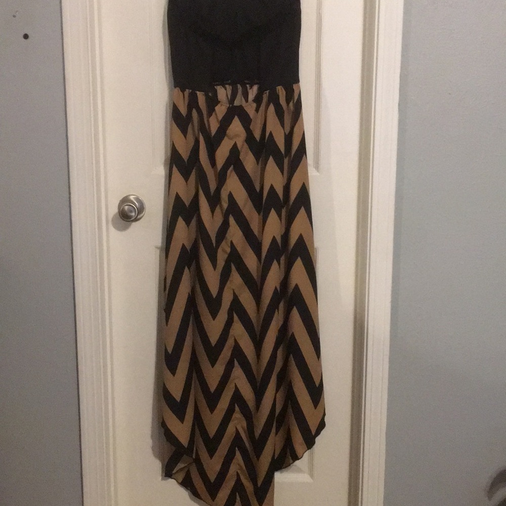 Strapless, open back, high to low dress - Picture 2 of 4